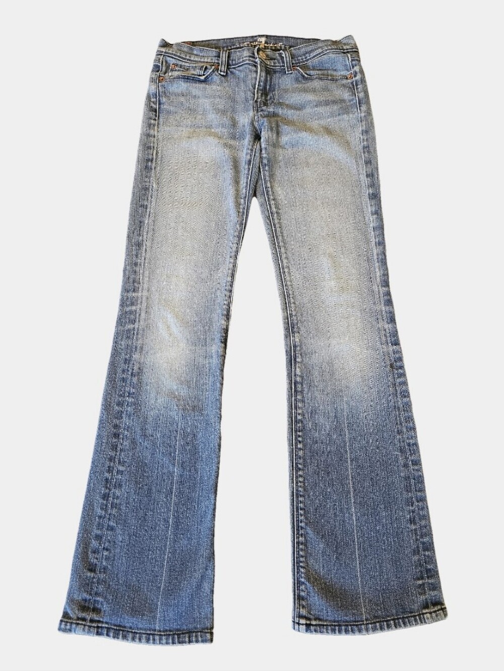 7 For All Mankind Vintage Flynt Low-Rise Bootcut Light / Med Wash Jeans Size 28